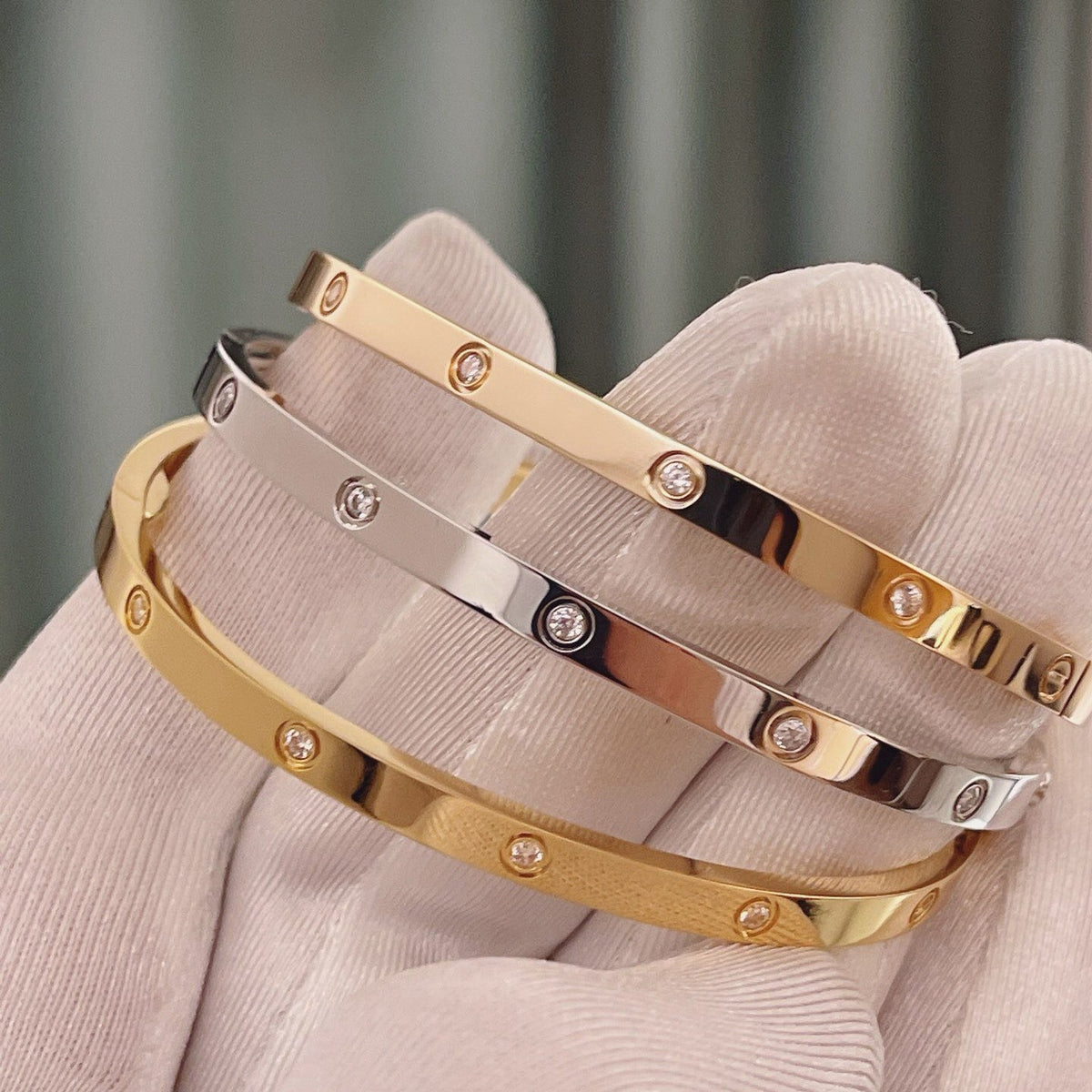 [OrnoraJewelry]LOVE BRACELET 3.65MM 10 DIAMONDS