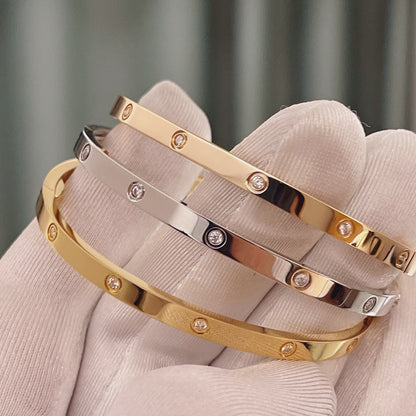[OrnoraJewelry]LOVE BRACELET 3.65MM 10 DIAMONDS
