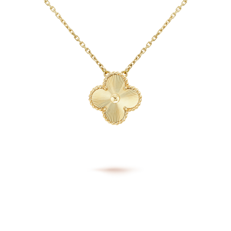 [Ornora Jewelry]CLOVER 15MM LASER NECKLACE AND BOX