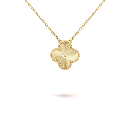[Ornora Jewelry]CLOVER 15MM LASER NECKLACE AND BOX