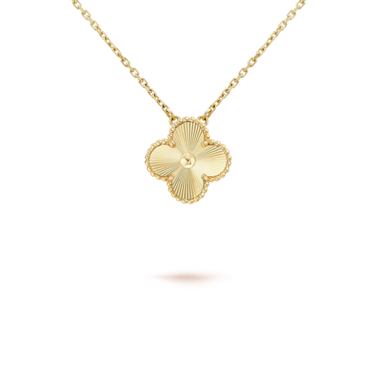 [Ornora Jewelry]CLOVER 15MM LASER NECKLACE AND BOX