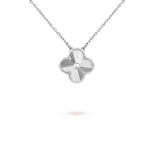 [OrnoraJewelry]CLOVER 15MM LASER NECKLACE SILVER