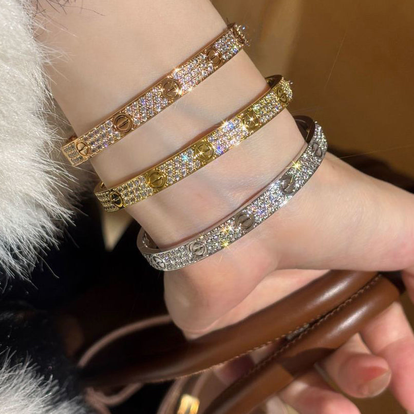 [OrnoraJewelry]LOVE BRACELET 6.1MM DIAMOND-PAVED