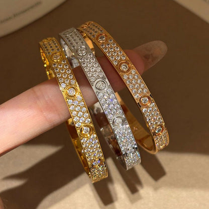 [OrnoraJewelry]LOVE BRACELET 6.1MM DIAMOND-PAVED 10 BIG DIAMONDS