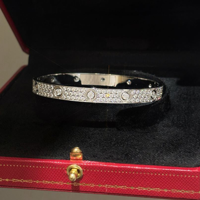 [OrnoraJewelry]LOVE BRACELET 6.1MM DIAMOND-PAVED 10 BIG DIAMONDS