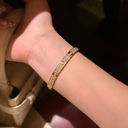 [OrnoraJewelry]LOVE BRACELET 6.1MM DIAMOND-PAVED 10 BIG DIAMONDS