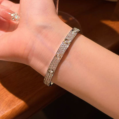 [OrnoraJewelry]LOVE BRACELET 6.1MM DIAMOND-PAVED 10 BIG DIAMONDS