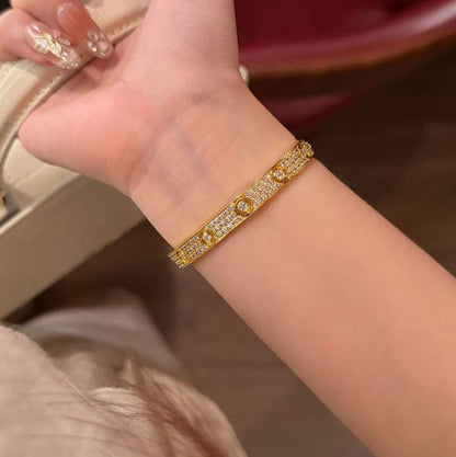 [OrnoraJewelry]LOVE BRACELET 6.1MM DIAMOND-PAVED 10 BIG DIAMONDS