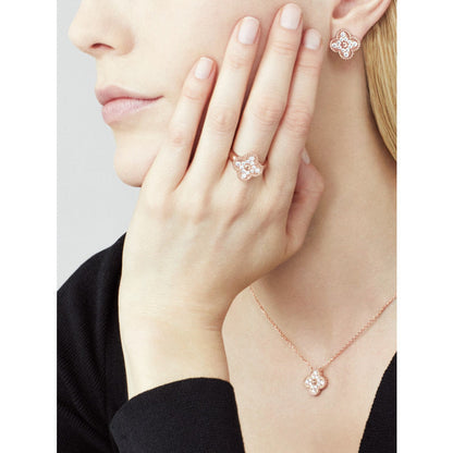 [OrnoraJewelry]CLOVER 15MM DIAMOND SINGLE FLOWER NECKLACE