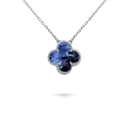 [OrnoraJewelry]CLOVER 15MM PIETERSITE NECKLACE SILVER