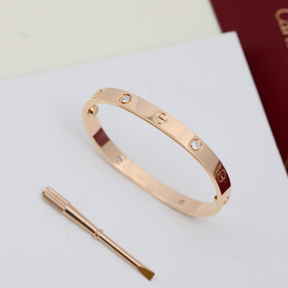 [OrnoraJewelry]LOVE BRACELET 6.1MM 4 DIAMONDS