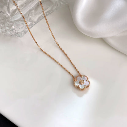 [OrnoraJewelry]LUCKY  WHITE MOP  PLUM BLOSSOM NECKLACE