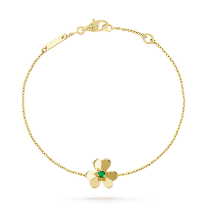 [OrnoraJewelry]FRIVOLE GOLD FLOWER PINK MALACHITE BRACELET