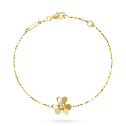 [OrnoraJewelry]FRIVOLE GOLD FLOWER PINK MALACHITE BRACELET
