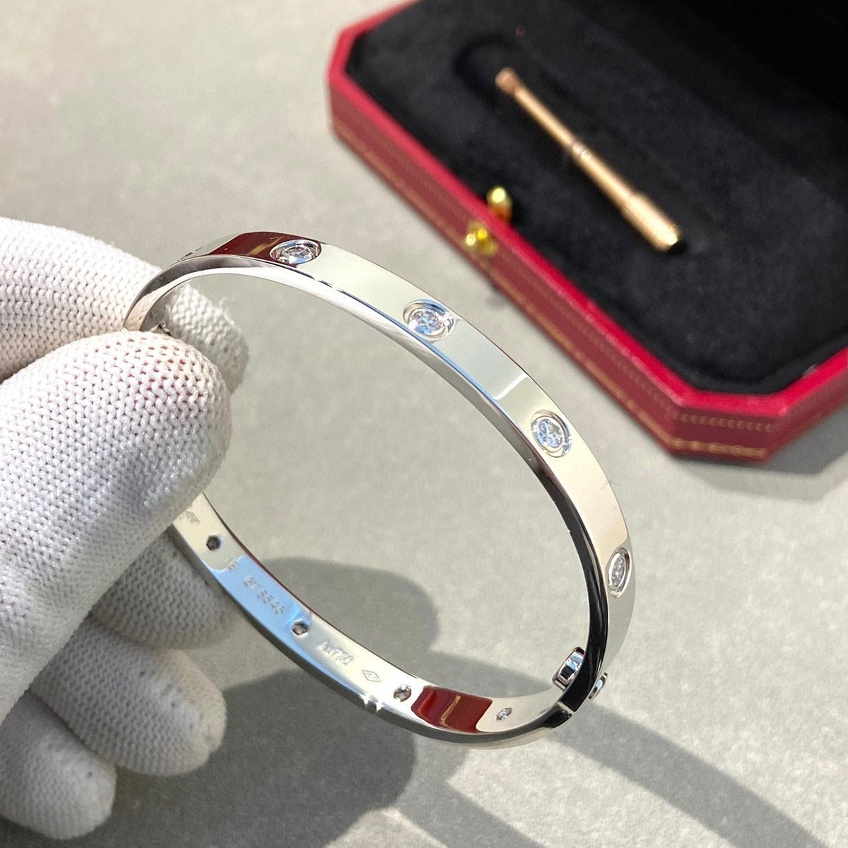[OrnoraJewelry]LOVE BRACELET 6.1MM 10 DIAMONDS