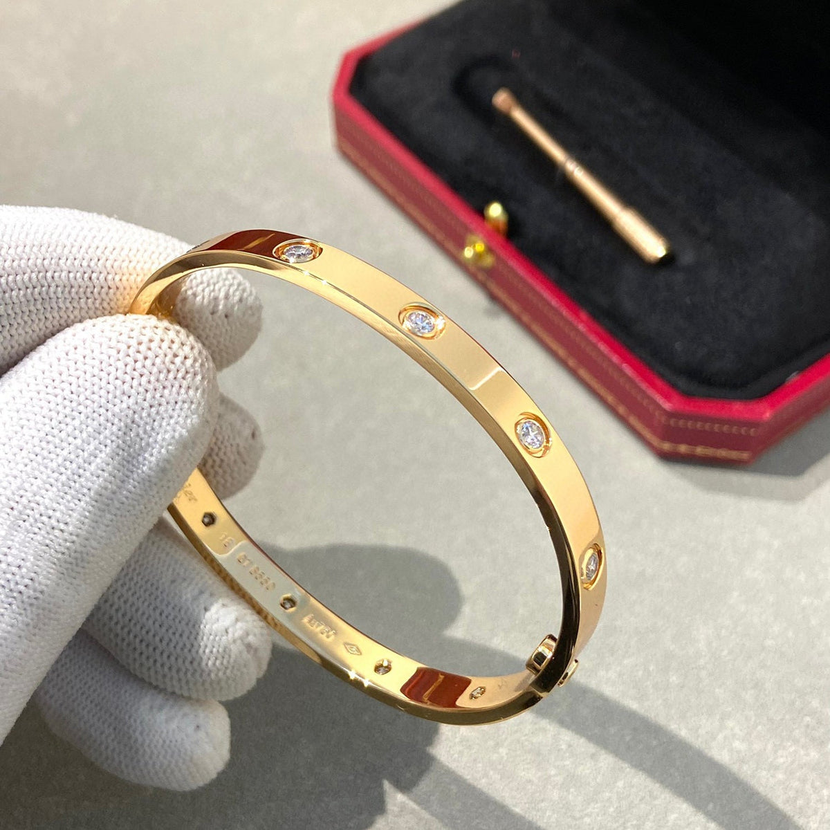 [OrnoraJewelry]LOVE BRACELET 6.1MM 10 DIAMONDS