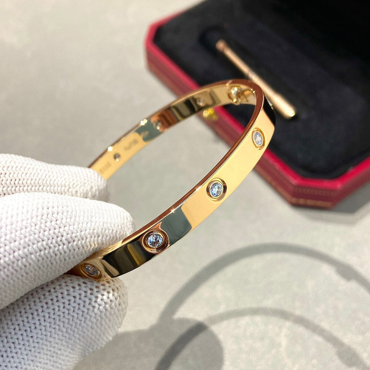 [OrnoraJewelry]LOVE BRACELET 6.1MM 10 DIAMONDS