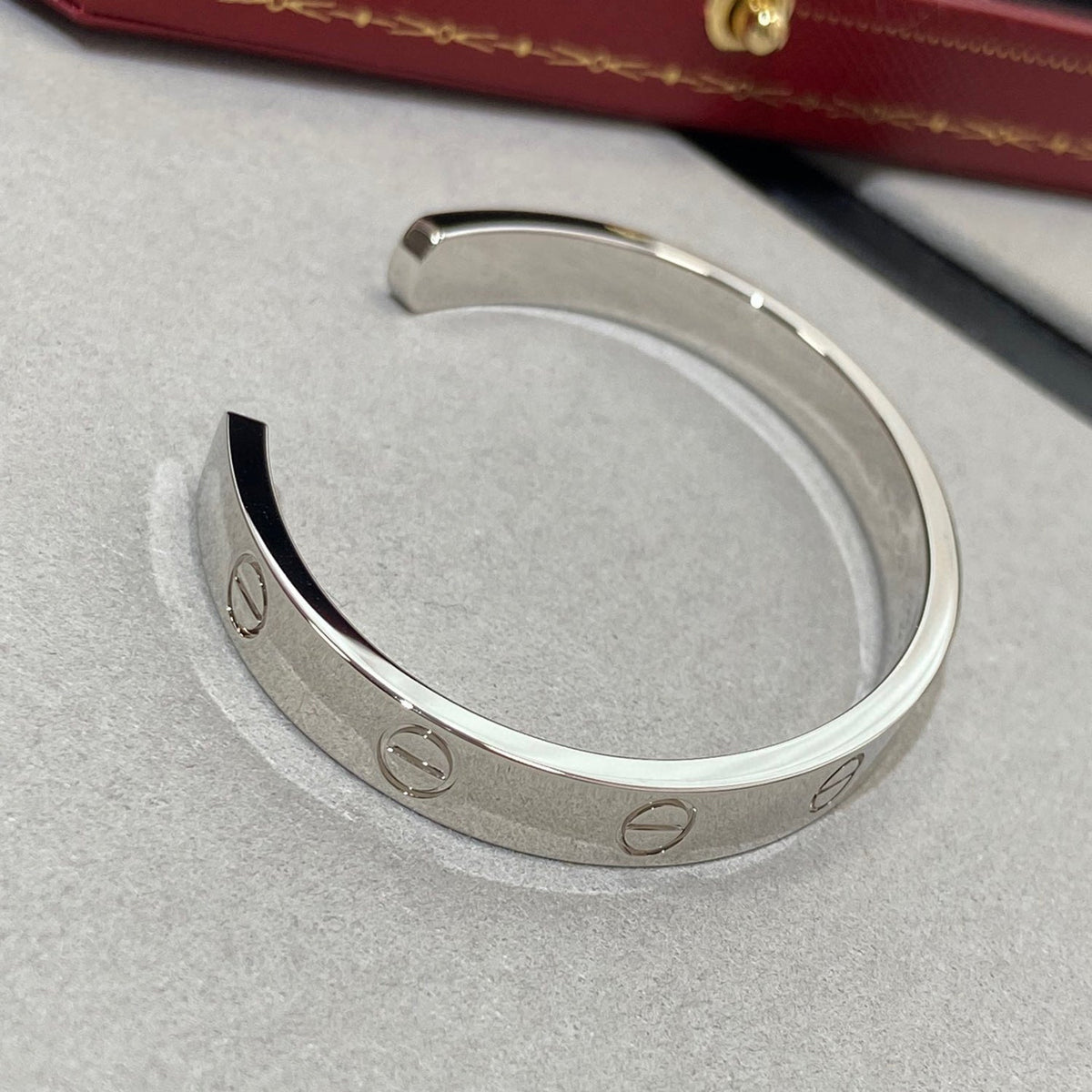 [OrnoraJewelry]LOVE BRACELET 6.1MM 1 DIAMOND OPEN CUFF