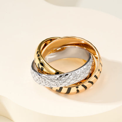 [OrnoraJewelry]TRINITY  RING LEOPARD PRINT