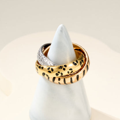 [OrnoraJewelry]TRINITY  RING LEOPARD PRINT