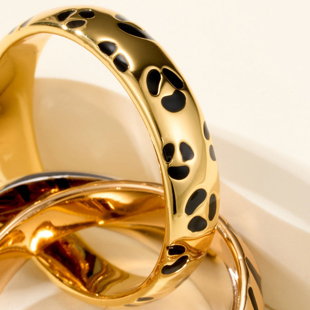 [OrnoraJewelry]TRINITY  RING LEOPARD PRINT