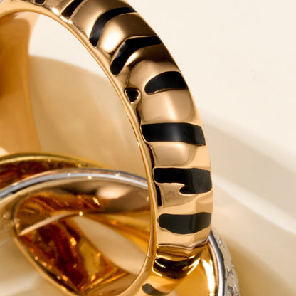 [OrnoraJewelry]TRINITY  RING LEOPARD PRINT