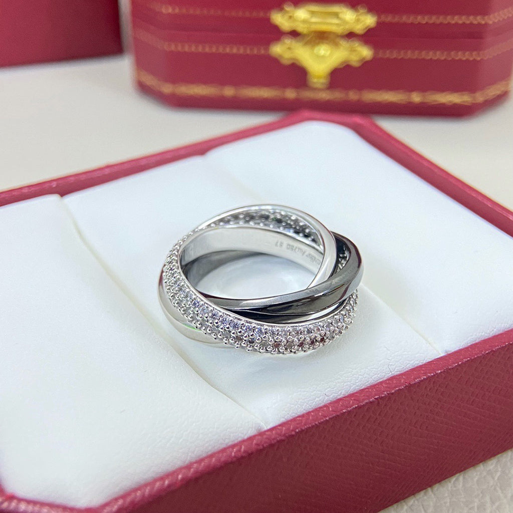 [OrnoraJewelry]TRINITY 3.2MM RING BLACK CERAMIC
