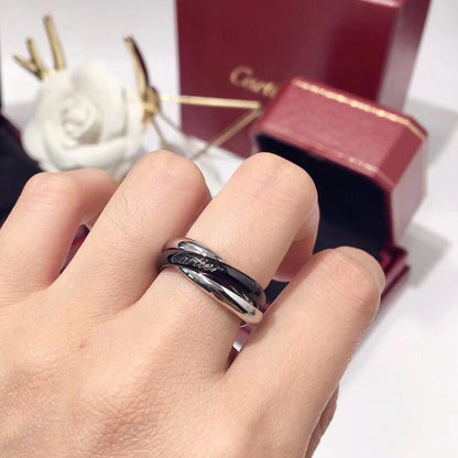 [OrnoraJewelry]TRINITY 3.2MM RING BLACK CERAMIC
