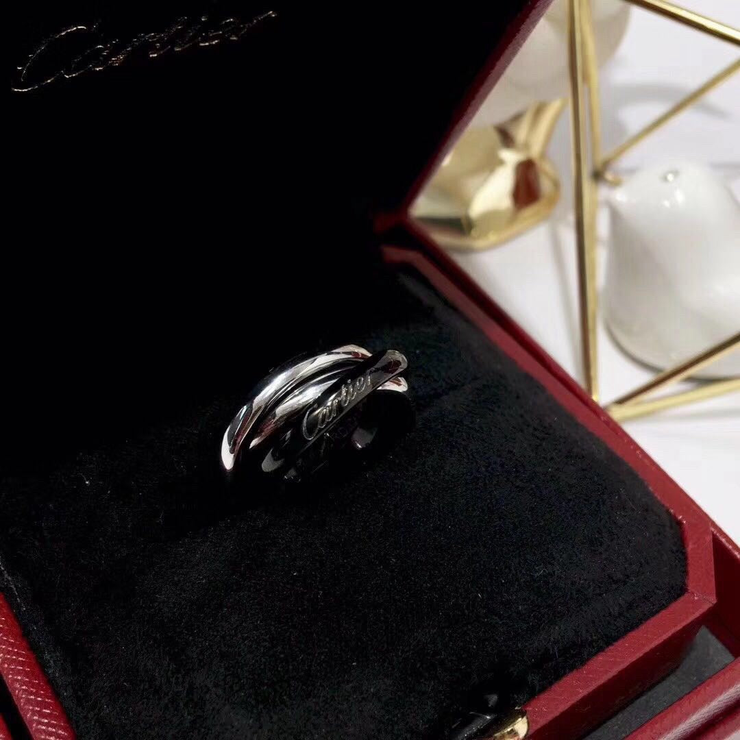 [OrnoraJewelry]TRINITY 3.2MM RING BLACK CERAMIC