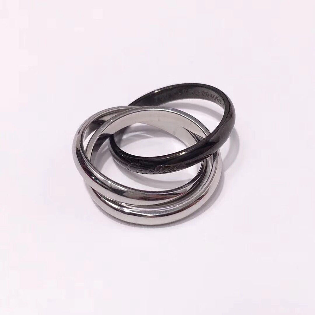 [OrnoraJewelry]TRINITY 3.2MM RING BLACK CERAMIC