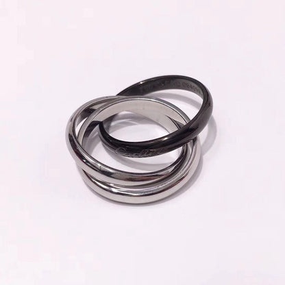 [OrnoraJewelry]TRINITY 3.2MM RING BLACK CERAMIC