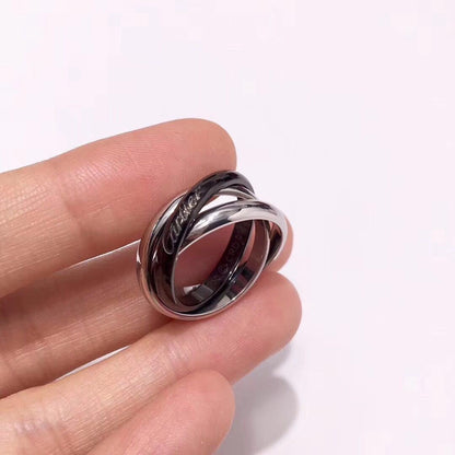 [OrnoraJewelry]TRINITY 3.2MM RING BLACK CERAMIC