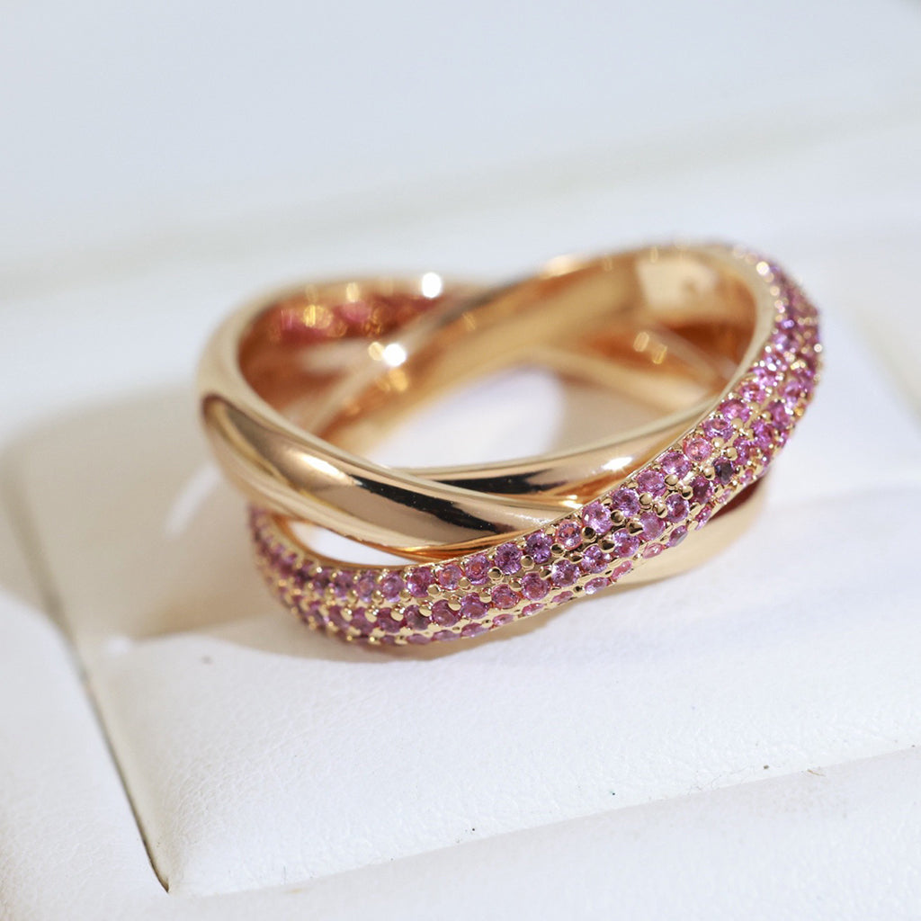 [OrnoraJewelry]TRINITY 3.2MM RING PINK DIAMOND