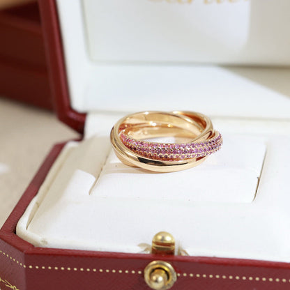 [OrnoraJewelry]TRINITY 3.2MM RING PINK DIAMOND