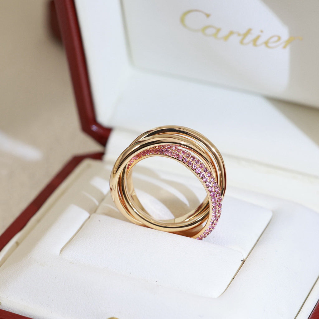 [OrnoraJewelry]TRINITY 3.2MM RING PINK DIAMOND