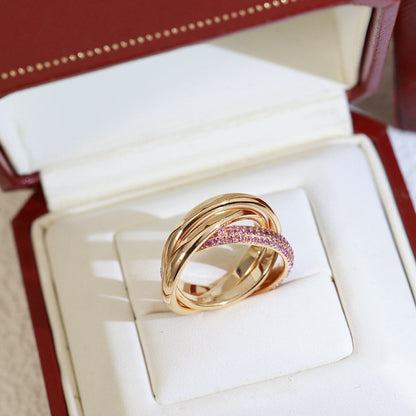 [OrnoraJewelry]TRINITY 3.2MM RING PINK DIAMOND