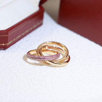 [OrnoraJewelry]TRINITY 3.2MM RING PINK DIAMOND