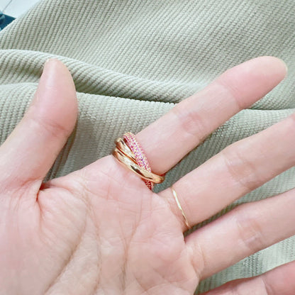 [OrnoraJewelry]TRINITY 3.2MM RING PINK DIAMOND