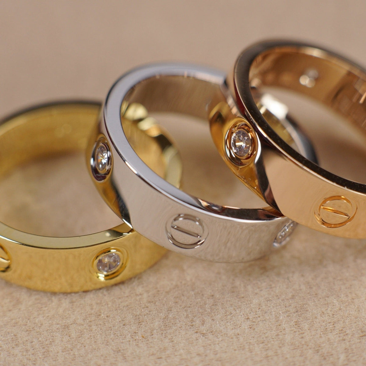[OrnoraJewelry]LOVE 5.5MM 3 DIAMOND RING