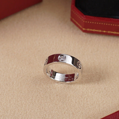 [OrnoraJewelry]LOVE 5.5MM 3 DIAMOND RING