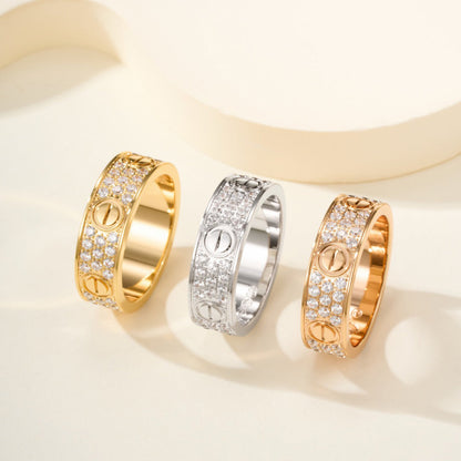 [OrnoraJewelry]LOVE RING 5.5MM DIAMONDS PAVED