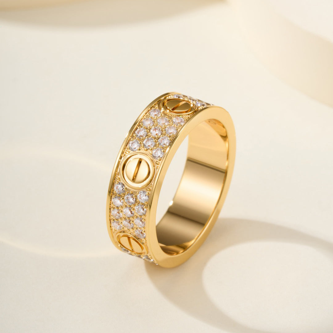 [OrnoraJewelry]LOVE RING 5.5MM DIAMONDS PAVED