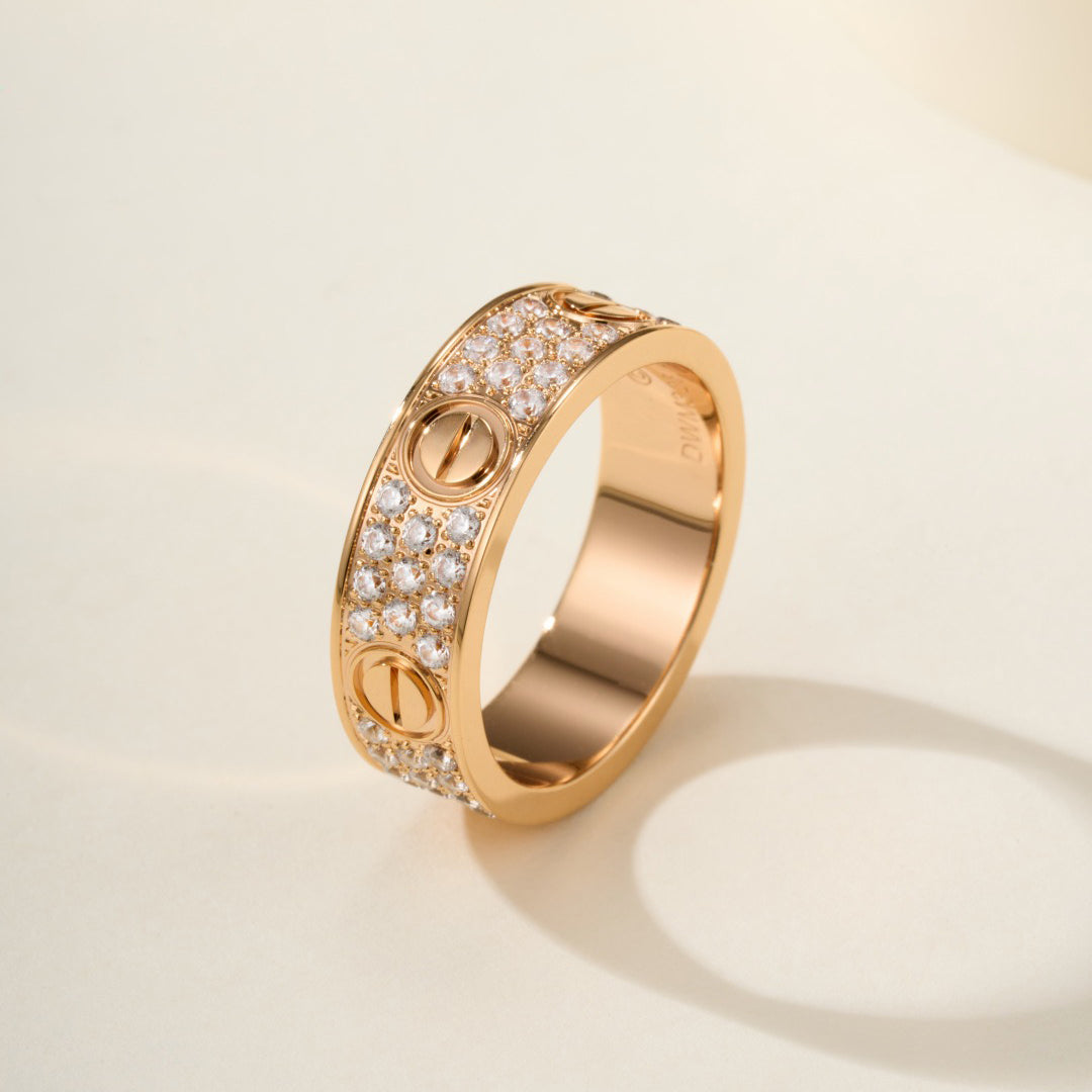 [OrnoraJewelry]LOVE RING 5.5MM DIAMONDS PAVED