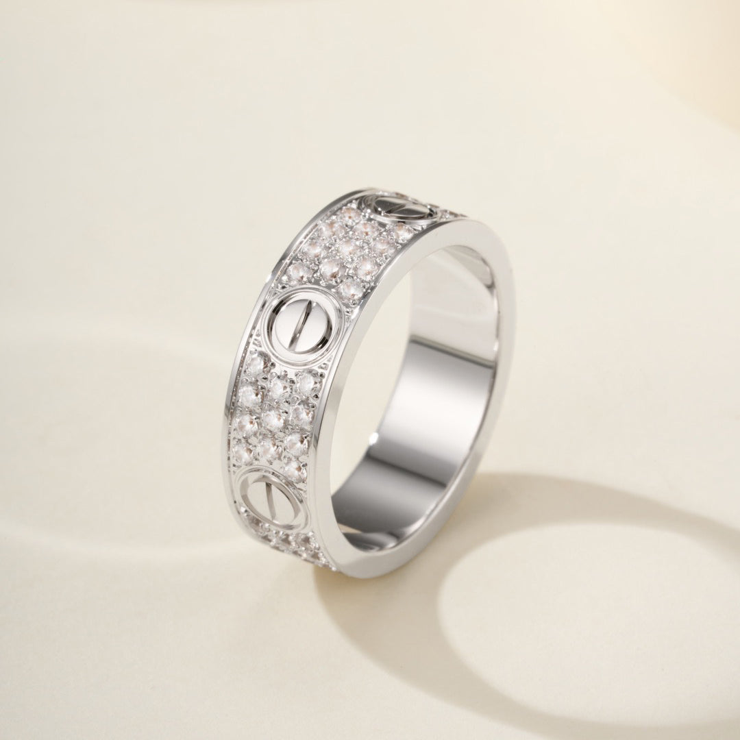 [OrnoraJewelry]LOVE RING 5.5MM DIAMONDS PAVED