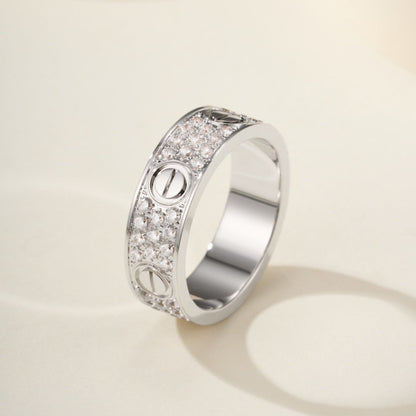[OrnoraJewelry]LOVE RING 5.5MM DIAMONDS PAVED