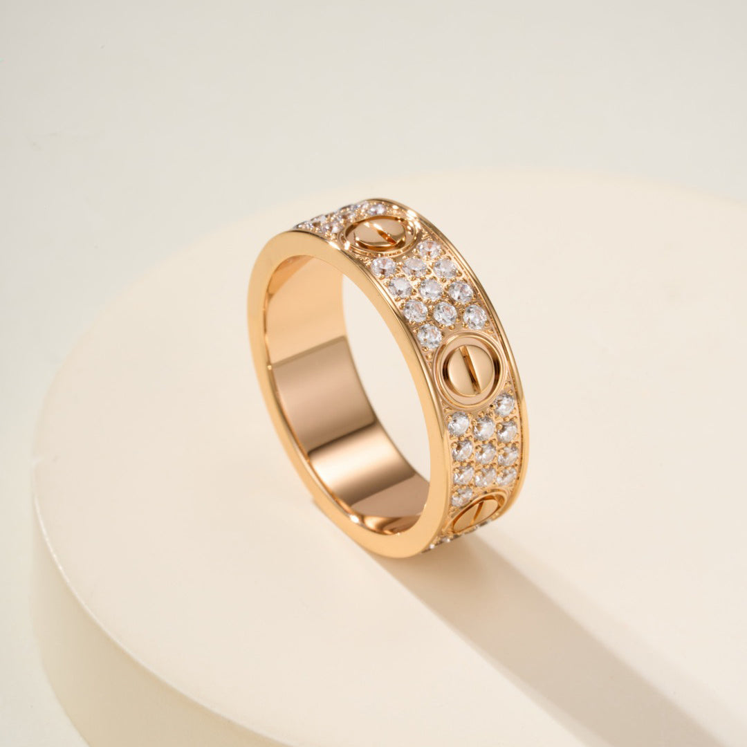 [OrnoraJewelry]LOVE RING 5.5MM DIAMONDS PAVED