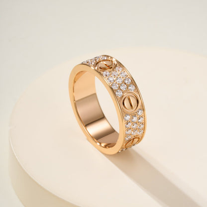 [OrnoraJewelry]LOVE RING 5.5MM DIAMONDS PAVED