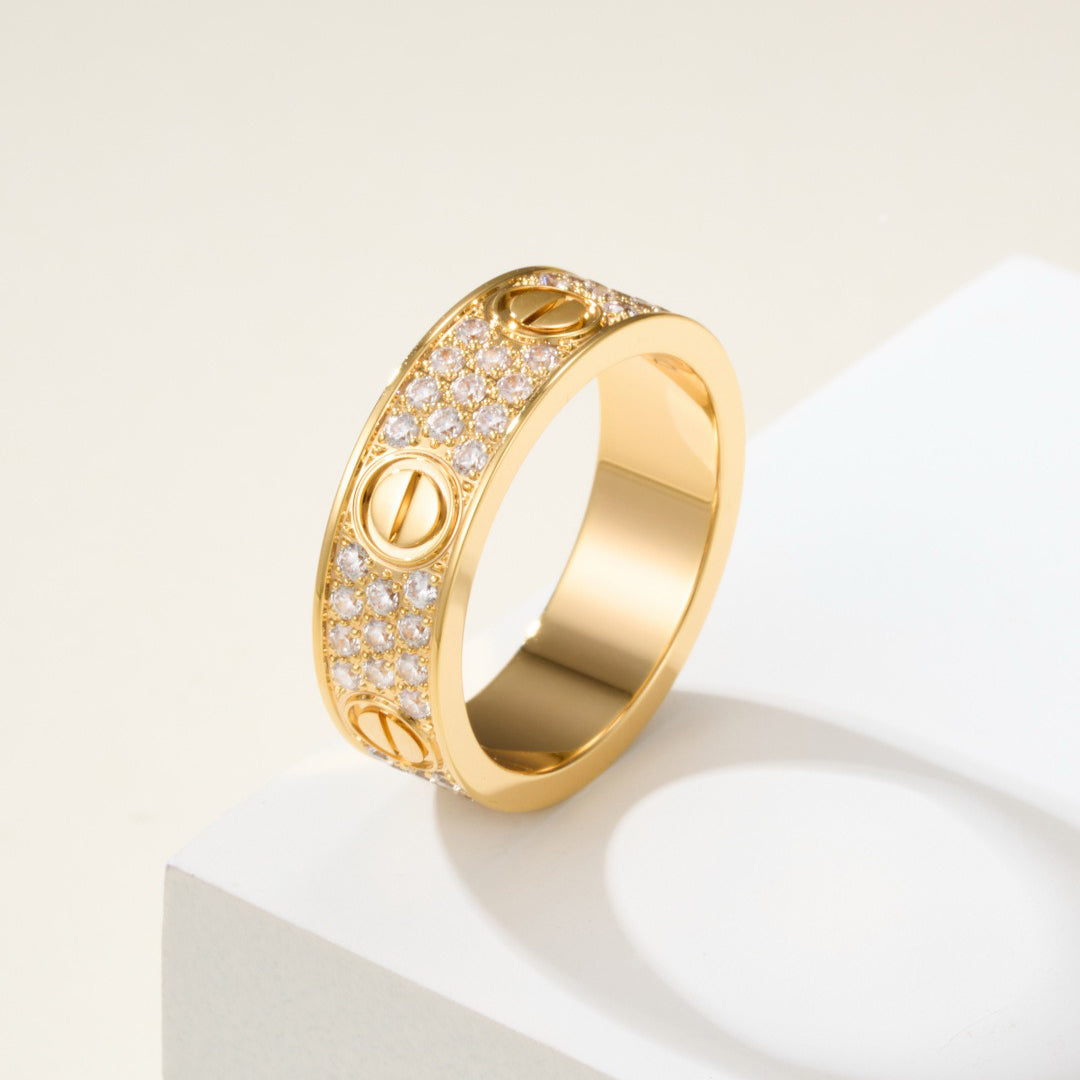 [OrnoraJewelry]LOVE RING 5.5MM DIAMONDS PAVED