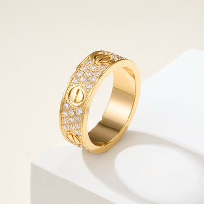 [OrnoraJewelry]LOVE RING 5.5MM DIAMONDS PAVED