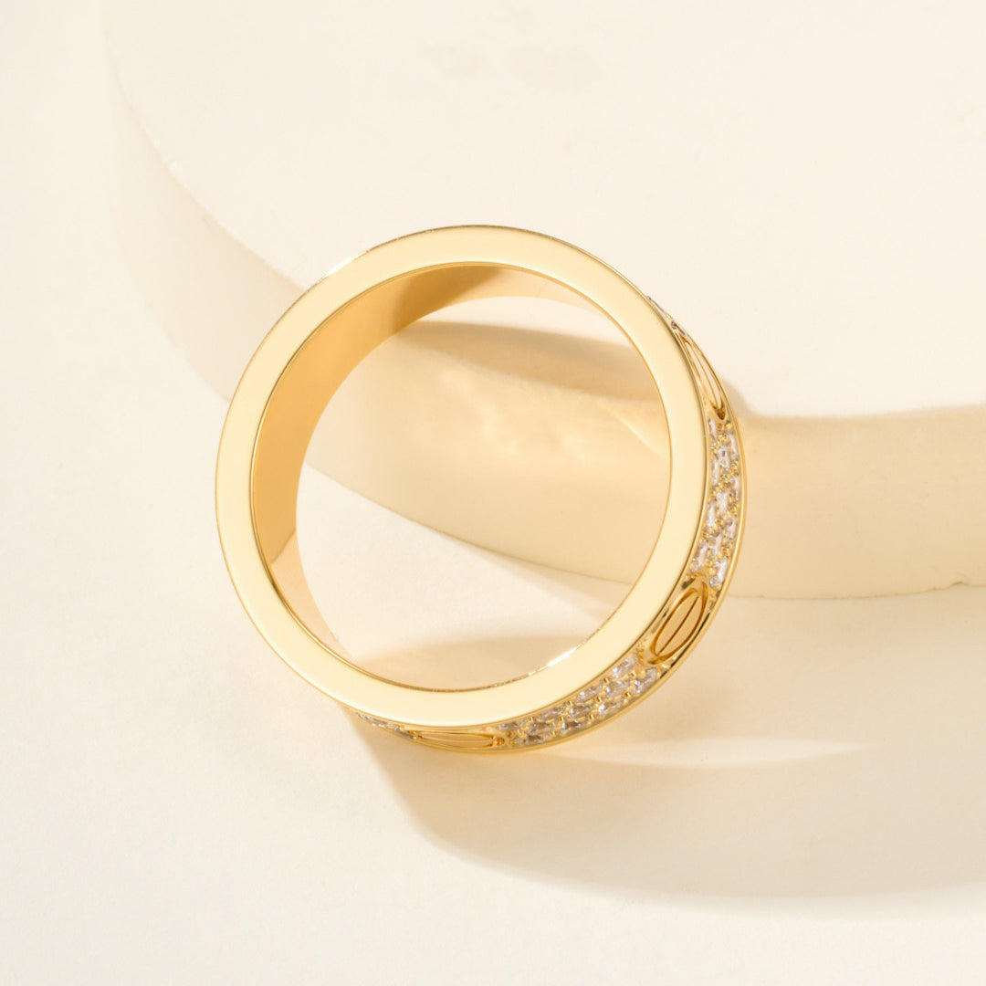 [OrnoraJewelry]LOVE RING 5.5MM DIAMONDS PAVED